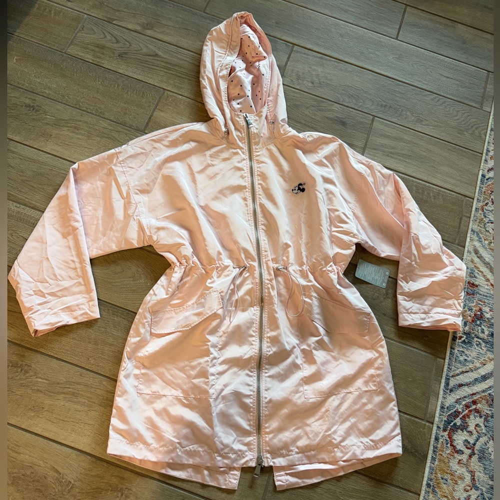 Disney Store Minnie Mouse "Love & Kindness" hooded jacket pink XL women’s - Picture 4 of 6